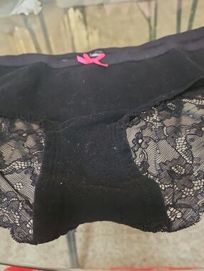 Xhilaration Black Lace Bikini Brief with Pink Accent  3/15